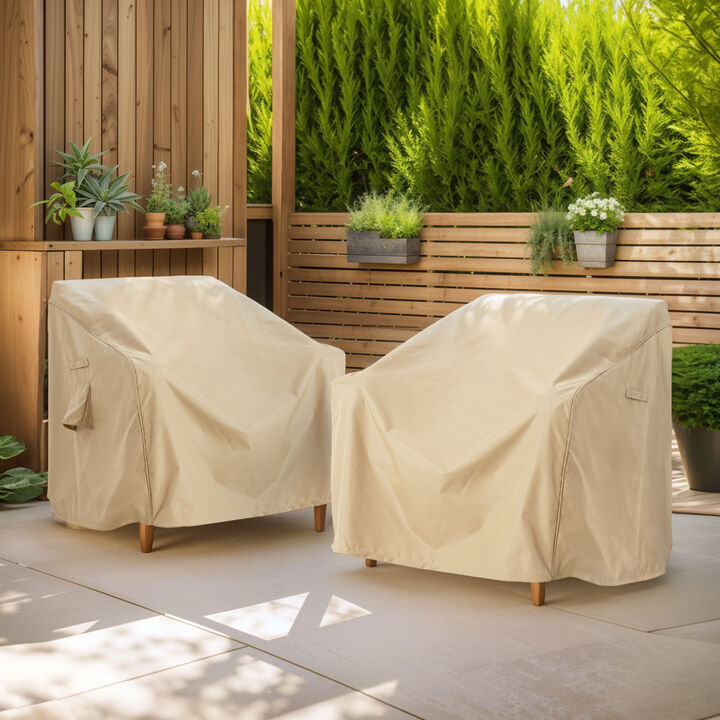 Christopher Knight Home Abbott Outdoor Water Resistant Club Chair Covers (Set of 2)