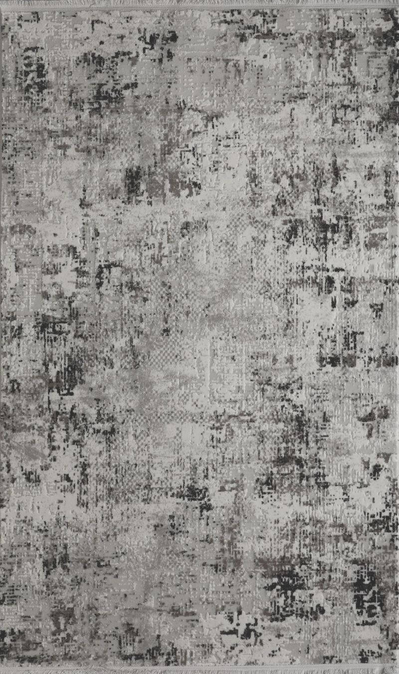 HomeRoots Abstract Distressed Area Rug With Fringe image number 2