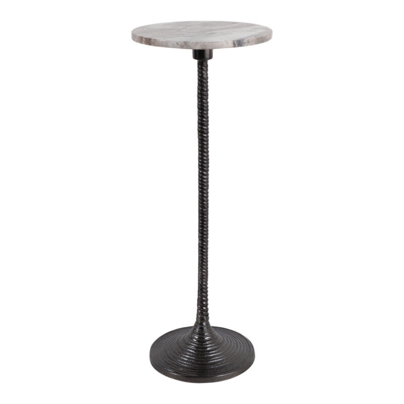 26x10" Antique Gray Marble Top Drink Table / Antiq image number 0