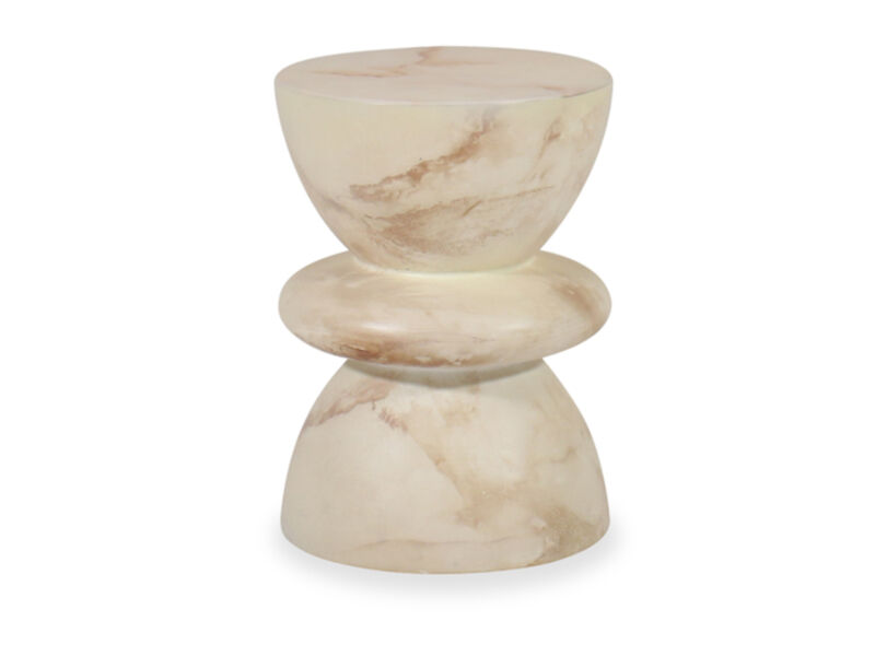 Leva Travertine Patio Accent Table image number 0