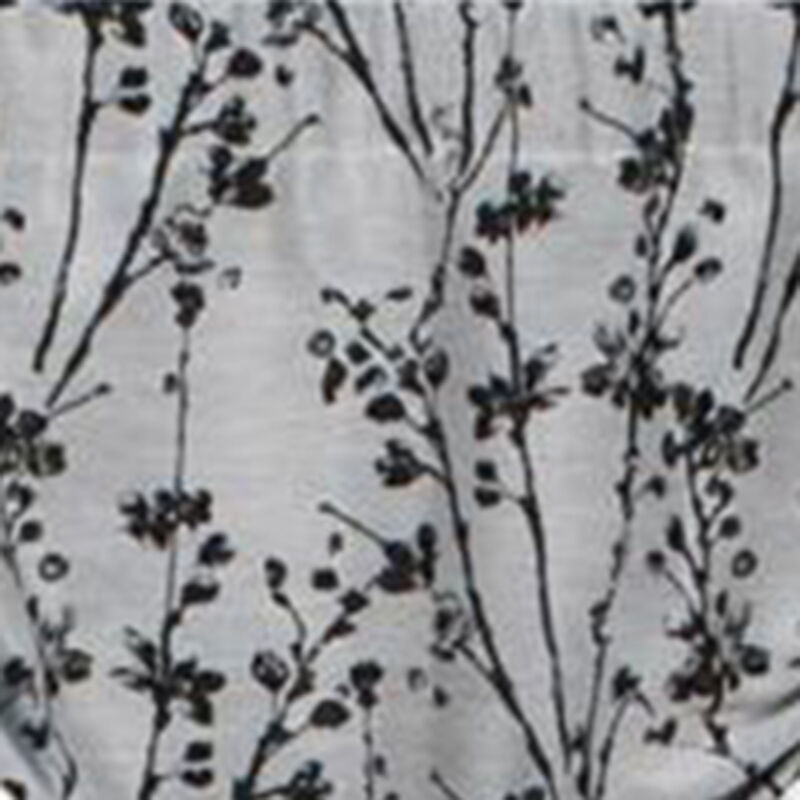 Ellis Curtain Meadow High Quality Room Darkening Solid Natural Color Lined Tie-Up Window Valance - 50 x22", Chrome