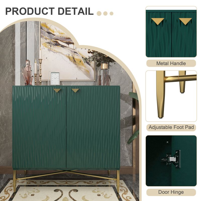 MONDAWE 32 in. H Modern Accent Cabinet Storage Cabinet with 2-Door and Adjustable Shelves