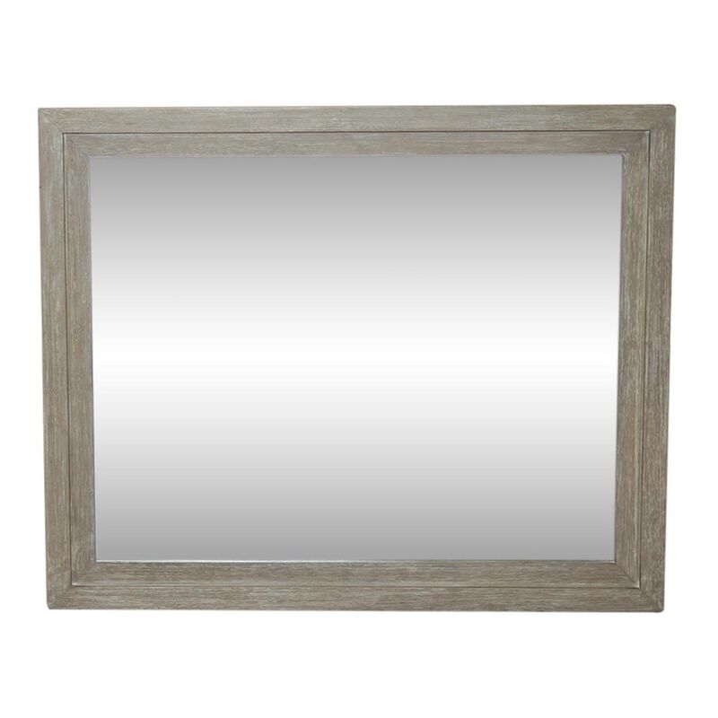 Liberty Furniture Belmar Landscape Mirror in Washed Taupe image number 1