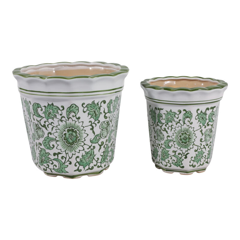 S/2 Chinoiserie Pot Planters image number 2