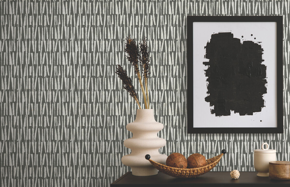 Thatched Black Wallpaper
