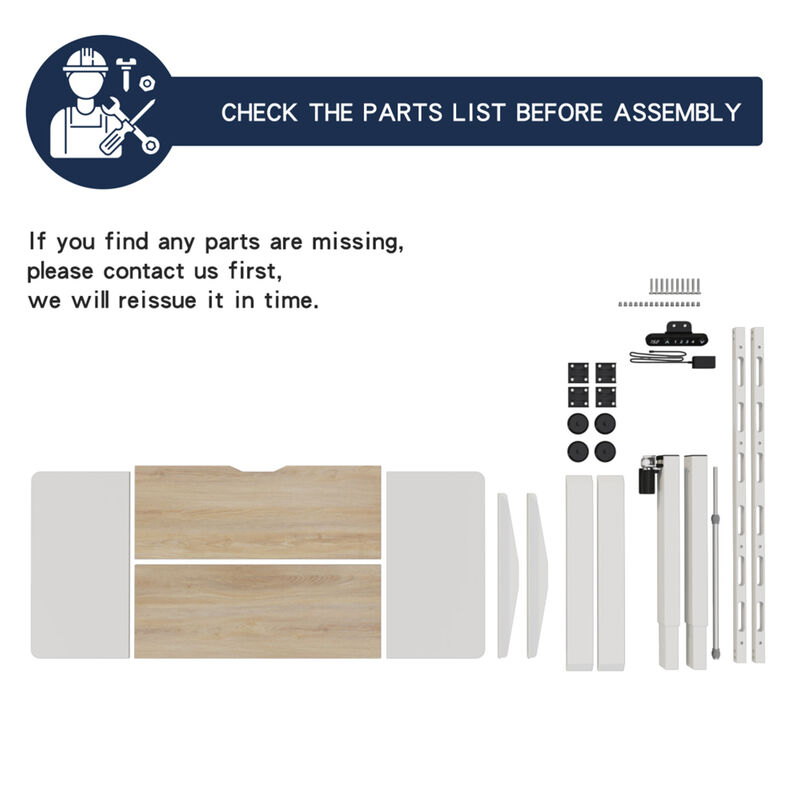 GOODSILO Electric Standing Desk with Height Adjustable Feature for Home and Office Modern Computer Table Gaming Desk image number 4