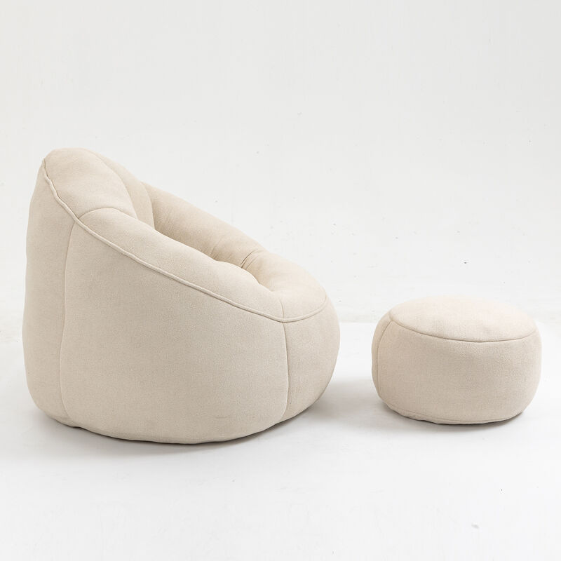 Merax Bean Bag Sofa Accent Chair with Footrest