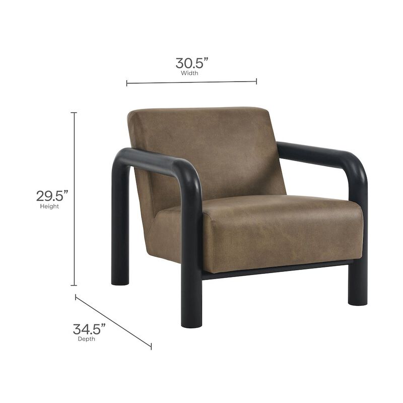 Sereno Vegan Leather Accent Chair image number 2