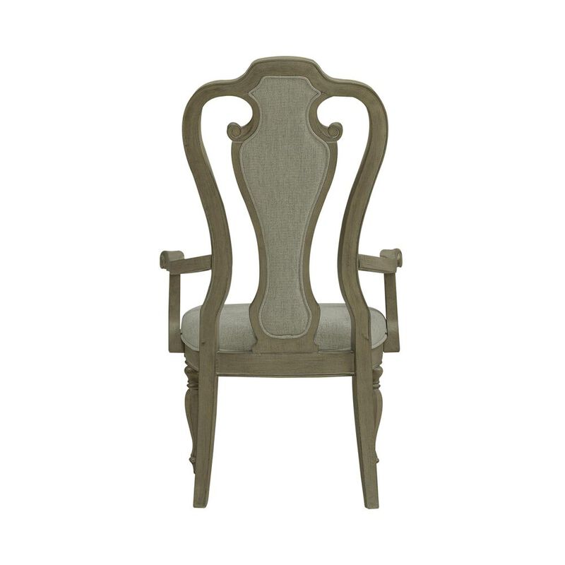 Liberty Furniture Magnolia Manor Splat Back Arm Chair (RTA) - Set of 2 in Weathered Bisque image number 1