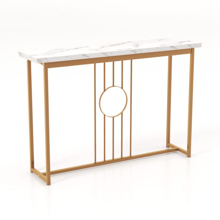 Hivvago Modern Faux Marble Top Entryway Table
