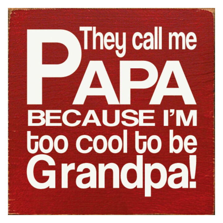Farmhouse Papa Wall Decor Sign with Humorous Grandpa Quote