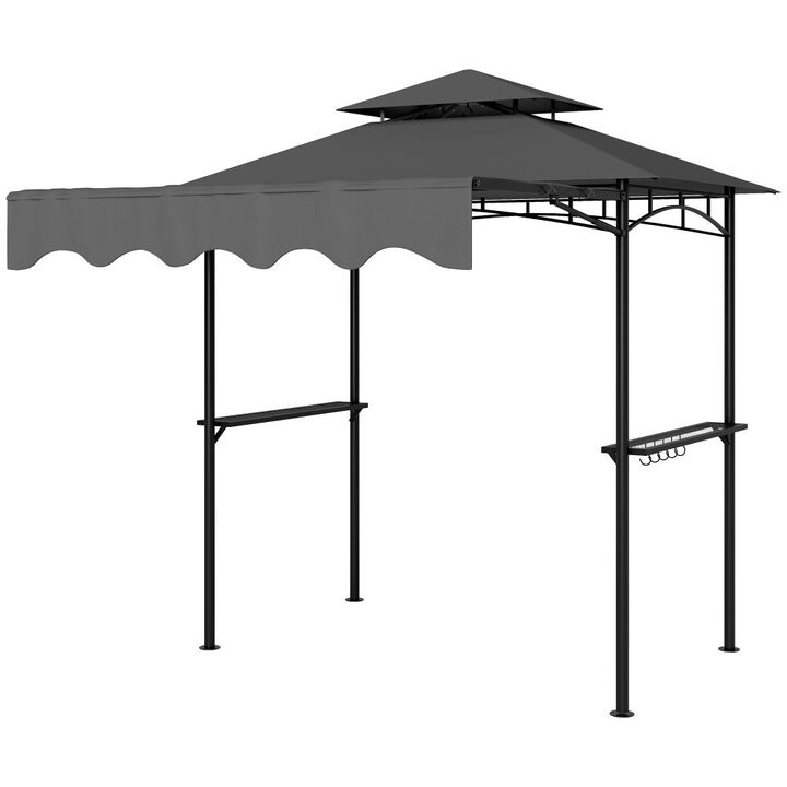 Hivvago 8x5 BBQ Gazebo with Shelves and Hooks