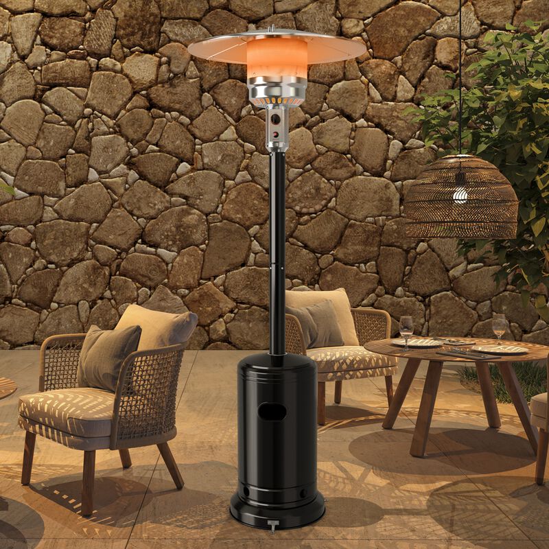 50000 BTU Stainless Steel Propane Patio Heater with Trip over Protection