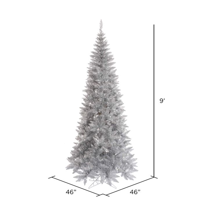 Tinsel Slim Fir Artificial Christmas Tree