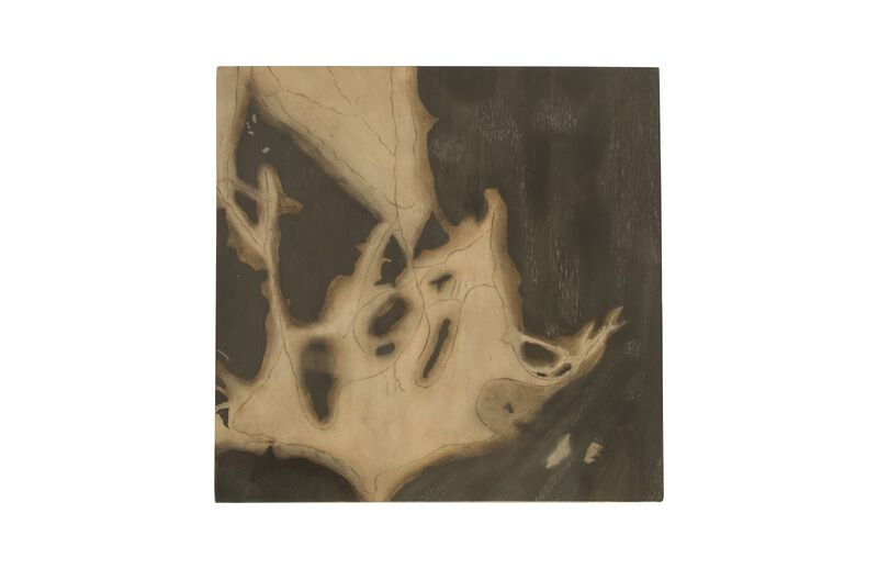 Cast Petrified Square Wood Stool