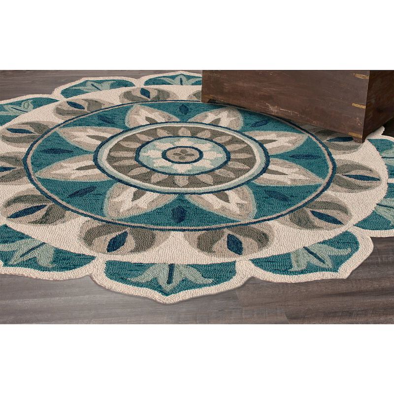 LR Home Dazzle Wool Area Rug Indoor