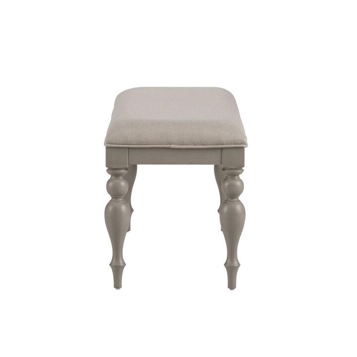 Liberty Furniture Summer House Bench in Dove Gray