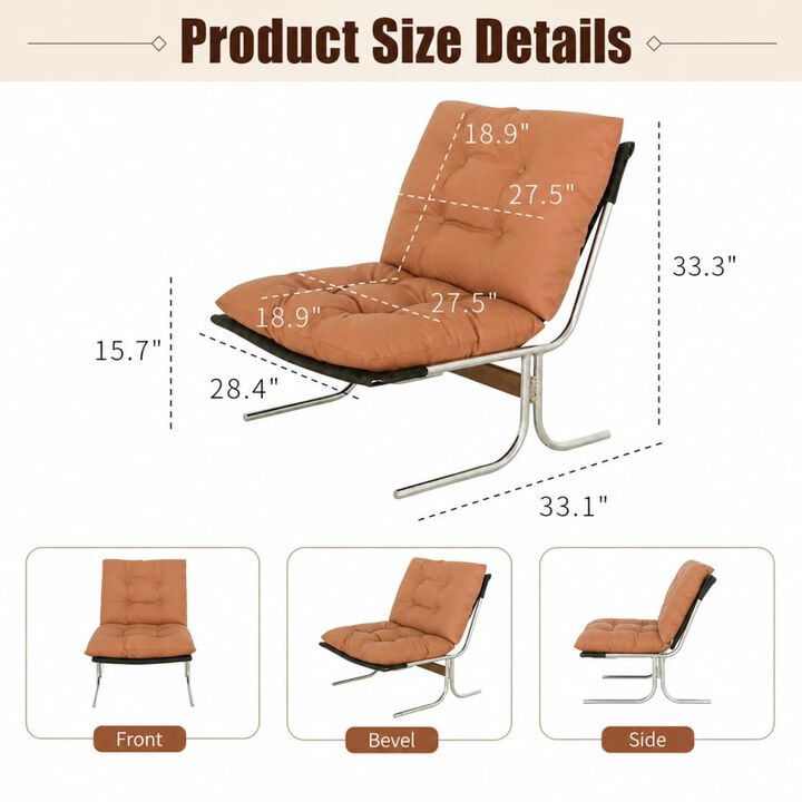 GOODSILO Modern High Back Accent Armchair Soft Padded Upholstered Single Seat Chair for Living Room Home Office Bedroom