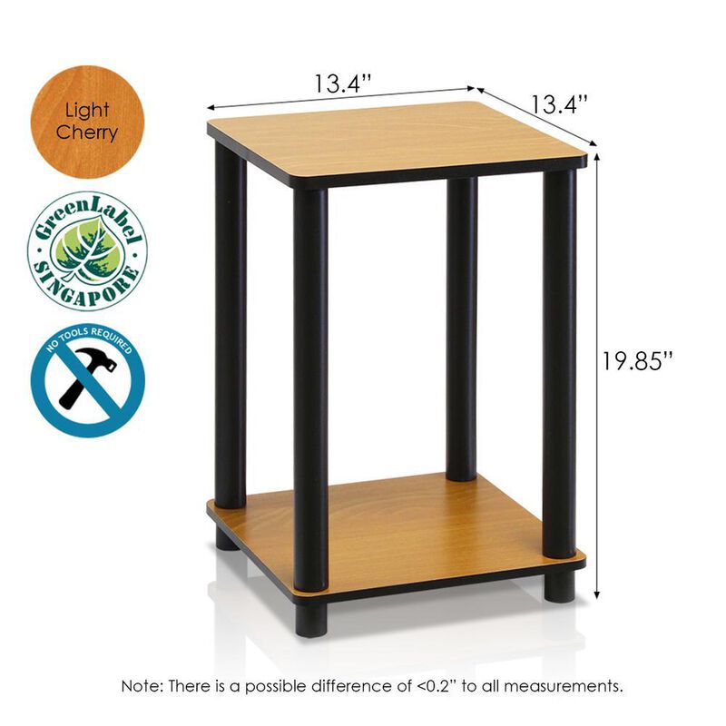 Furinno Turn-N-Tube End Table Corner Shelves, Set of 2