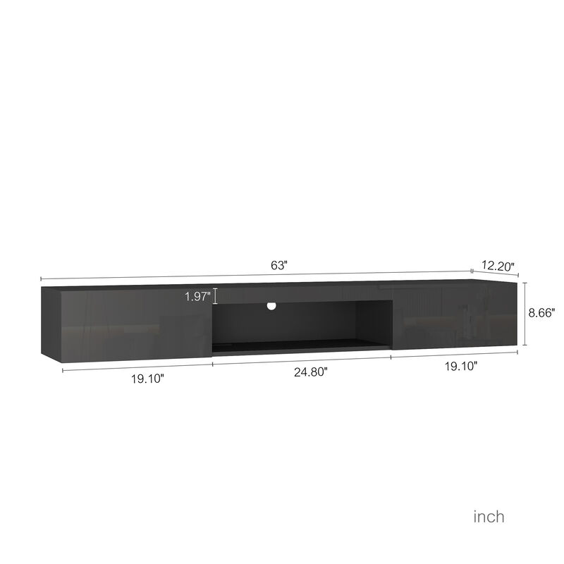 Hunru Floating TV Stand image number 3