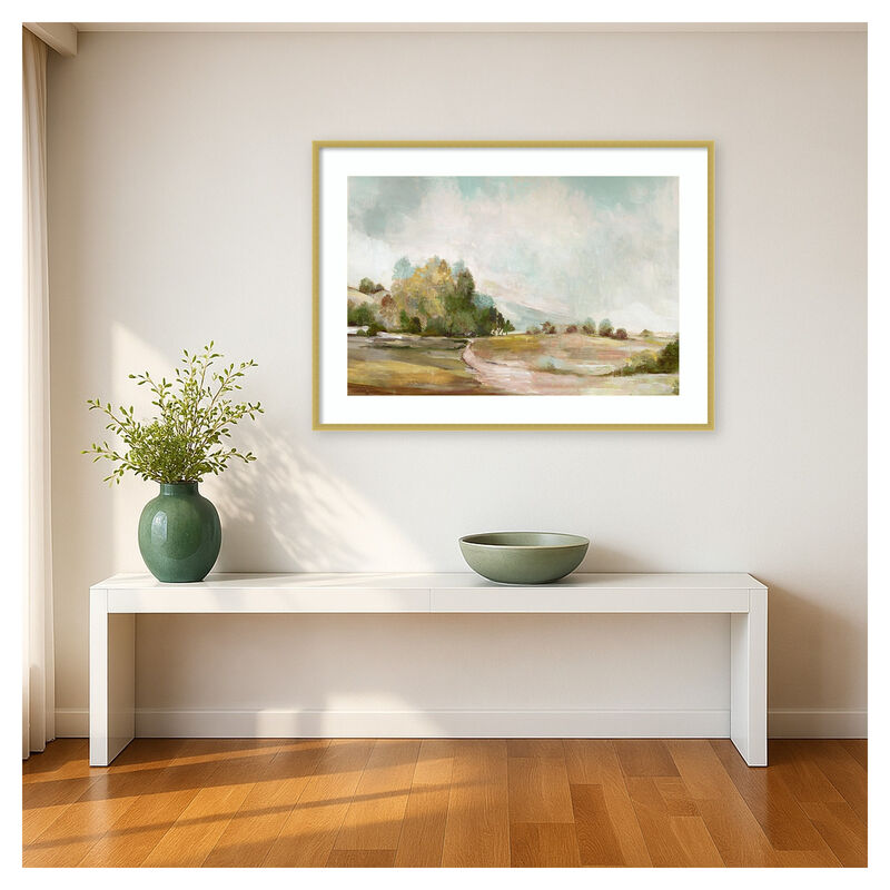 Calm Path Through Open Fields by PI Studio Wood Framed Wall Art Print image number 4
