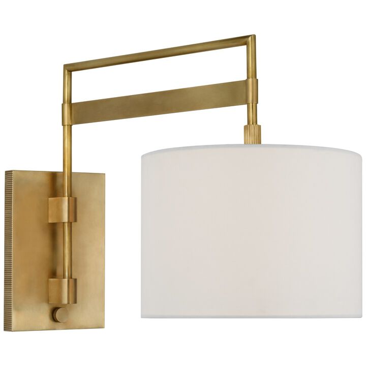 Gael Medium Articulating Wall Light in Antique Brass