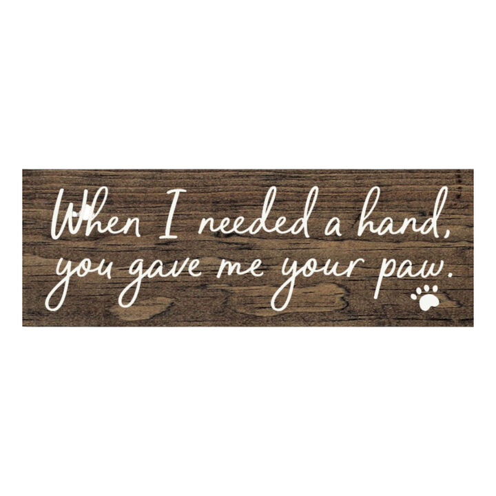 Decorative Pet Lover Wood Wall Plaque with Paw Print Sentiment Sign
