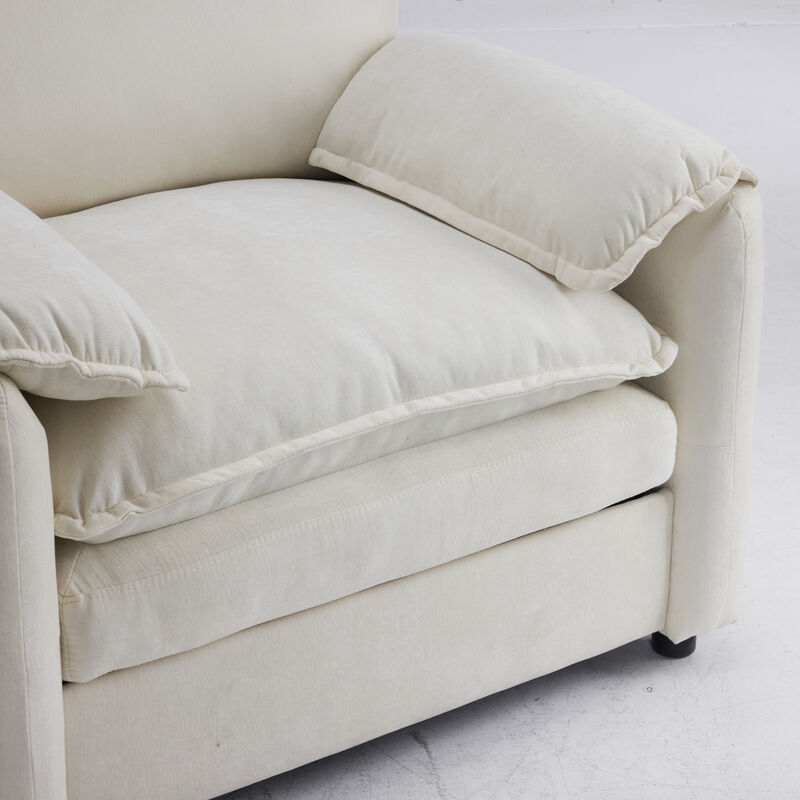 Merax Chenille Reading Armchair Accent Chair for Modern Living Room