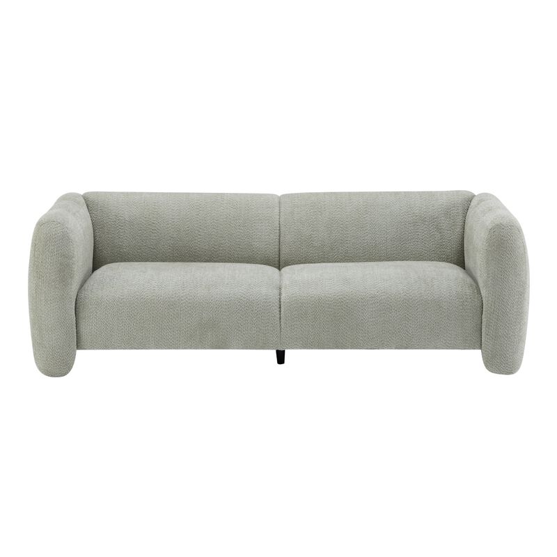 3-Seater Curved Upholstered Loveseat image number 0