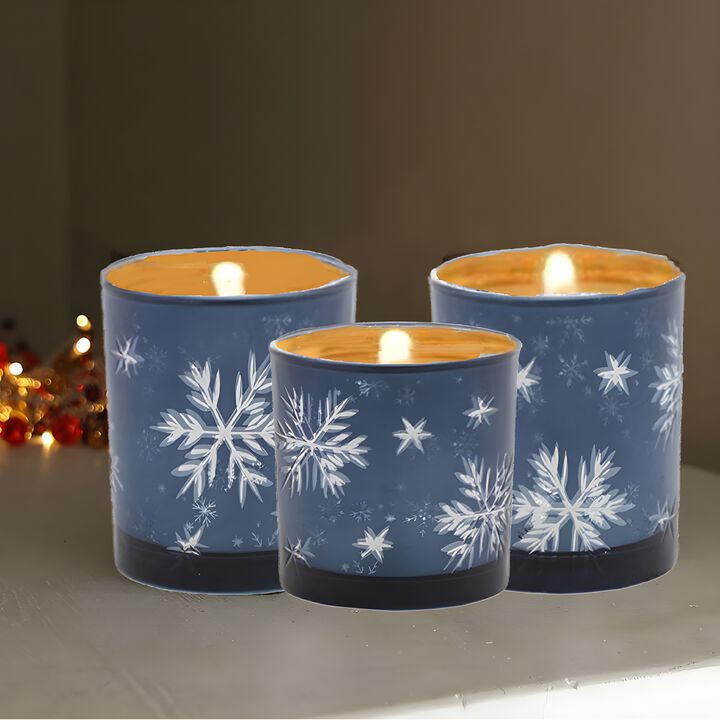Set of 3 Elegant Votive Holders for Home Décor and Ambient Lighting