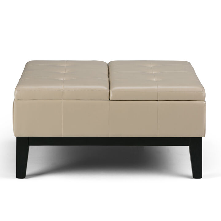 Simpli Home Dover Square Coffee Table Storage Ottoman
