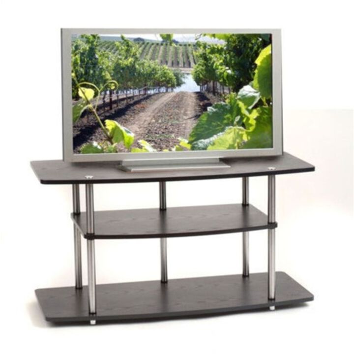 QuikFurn Black 42-Inch Flat Screen TV Stand