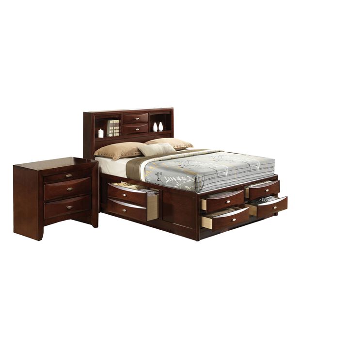 Bedroom Set, Wood &ndash; 2 Piece Set with Nightstand