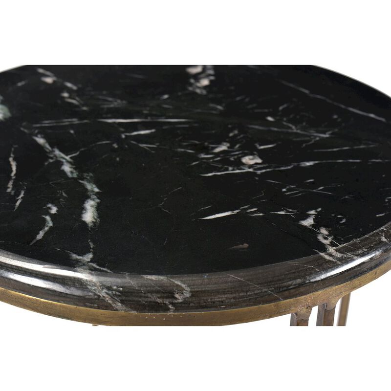 Modern Orlando Agua Occasional Table with Marble Top
