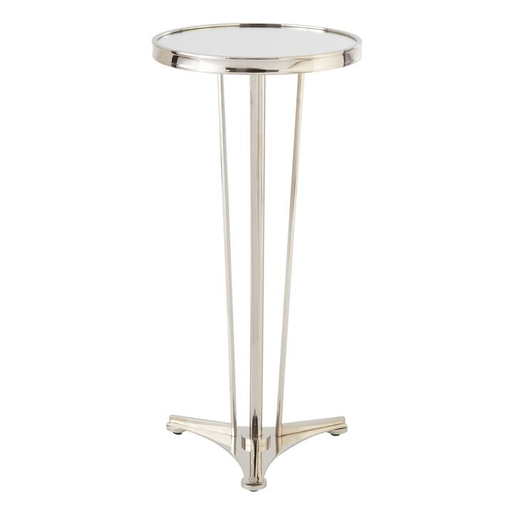 French Moderne Side Table- Silver