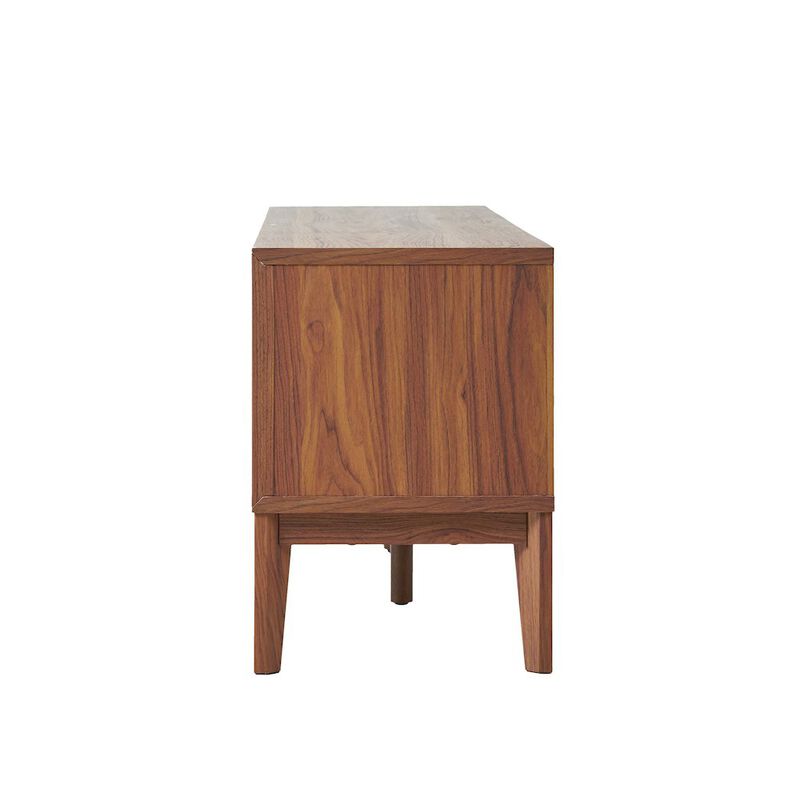 Jonathan Y Gennaro Farmhouse 3-Storage Sliding Door TV Stand Fits TVs With Cable Management