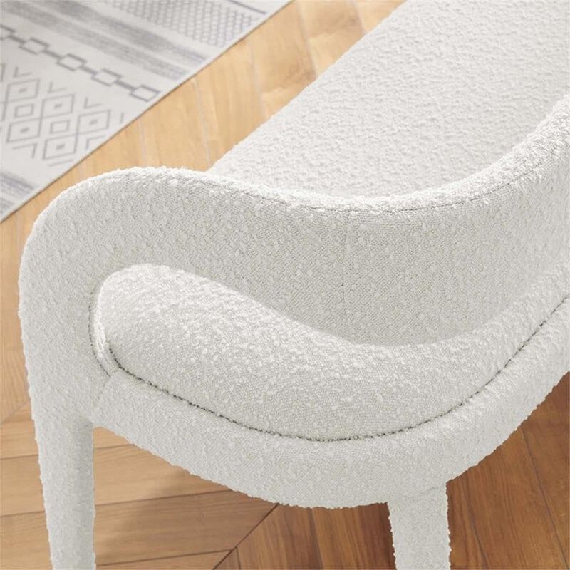 Modway Pinnacle Boucle Fabric Accent Bench in Black image number 7