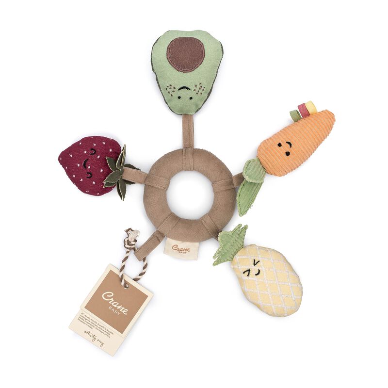 Clementine Fruits & Veggies Soft Plush Activity Ring image number 0