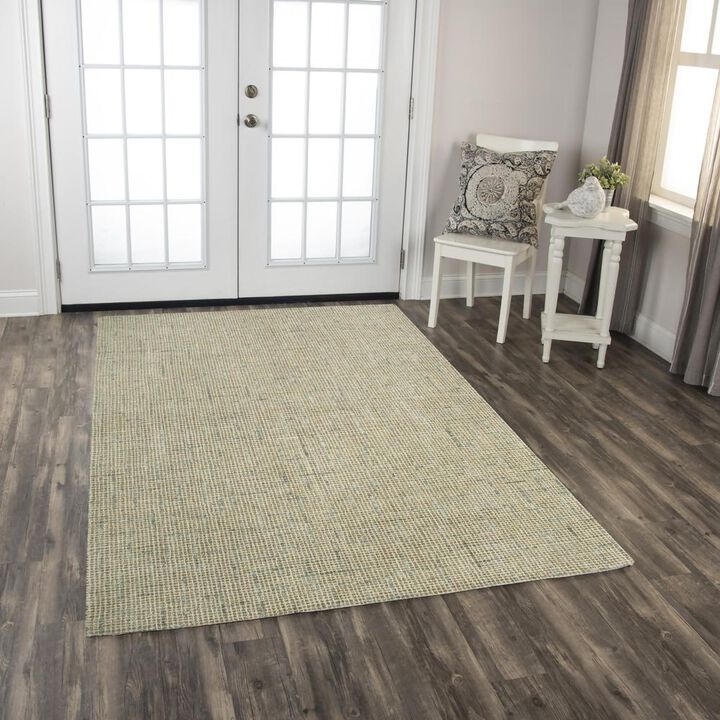 Hand Tufted Loop Pile Wool Rug, 7'6" x 9'6"