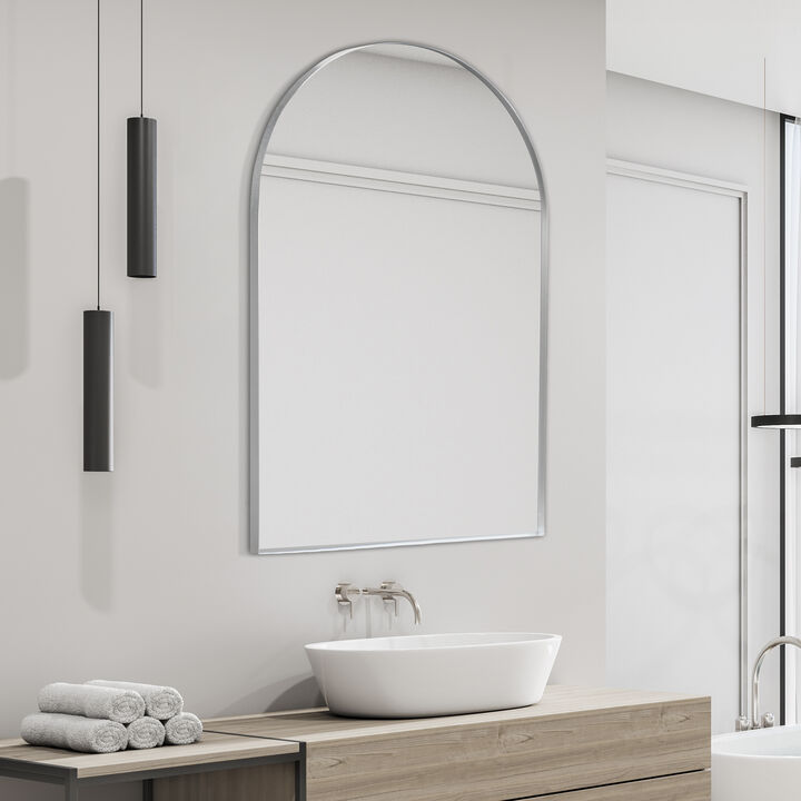 Elodie Medium Arched Metal Framed Wall Mounted Mirror