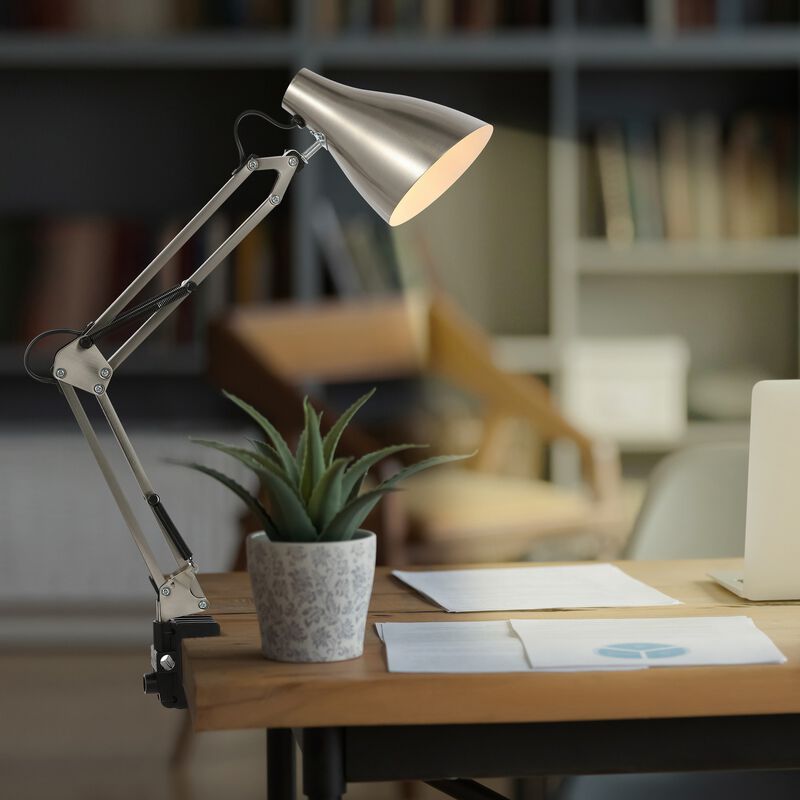 Odile Classic Industrial Adjustable Articulated Clamp On LED Task Lamp