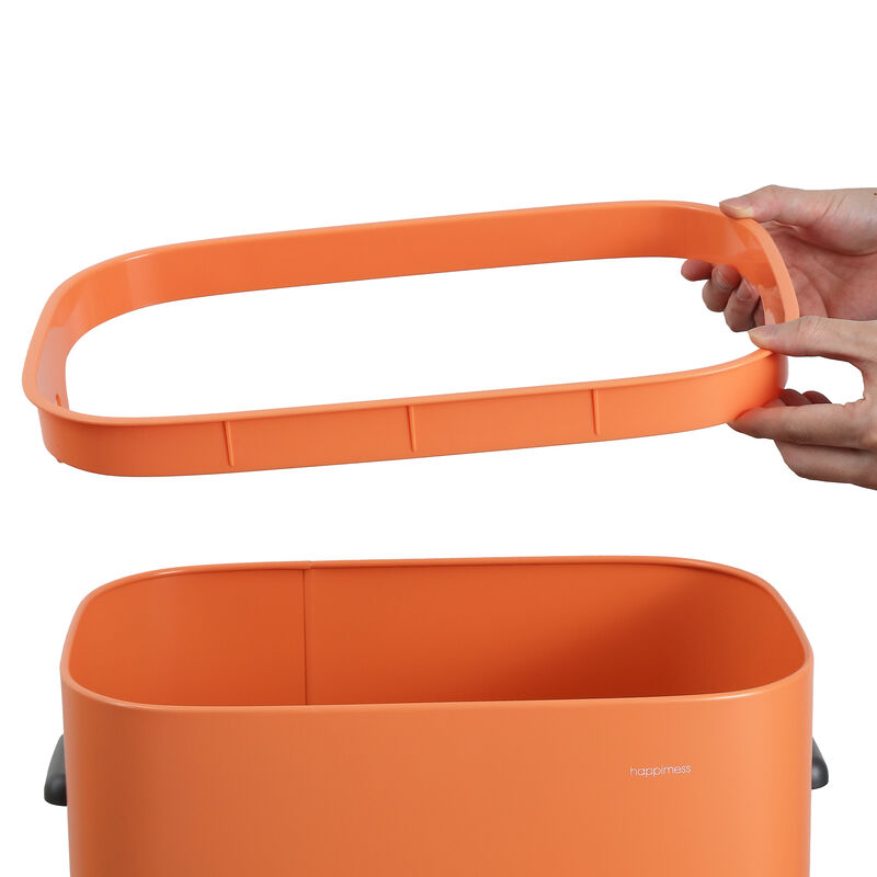 Tammi Kitchen 14.5-Gallon Slim Metal Push Button Trash Can