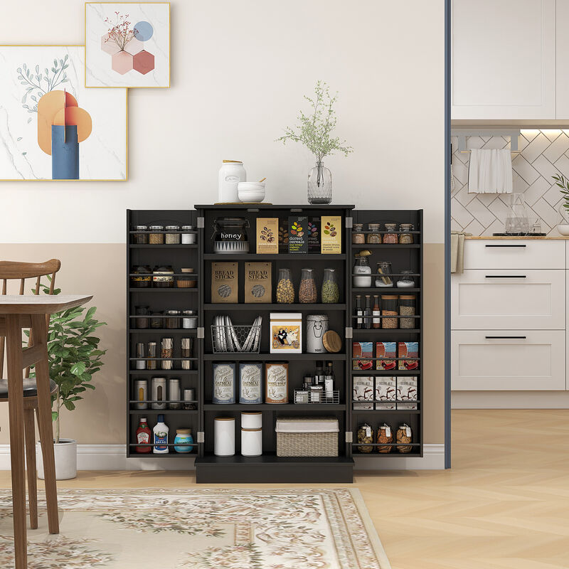 Hivvago Freestanding Kitchen Storage Cabinet with 5-Tier Shelving image number 1