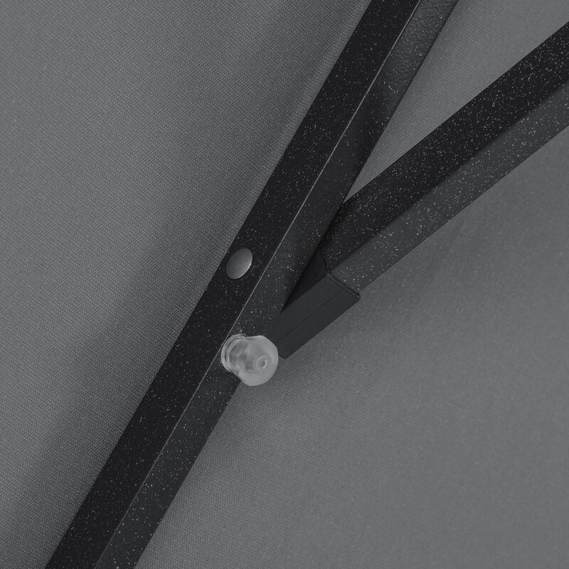 MONDAWE 10ft Rectangular Solar LED Market Patio Umbrella