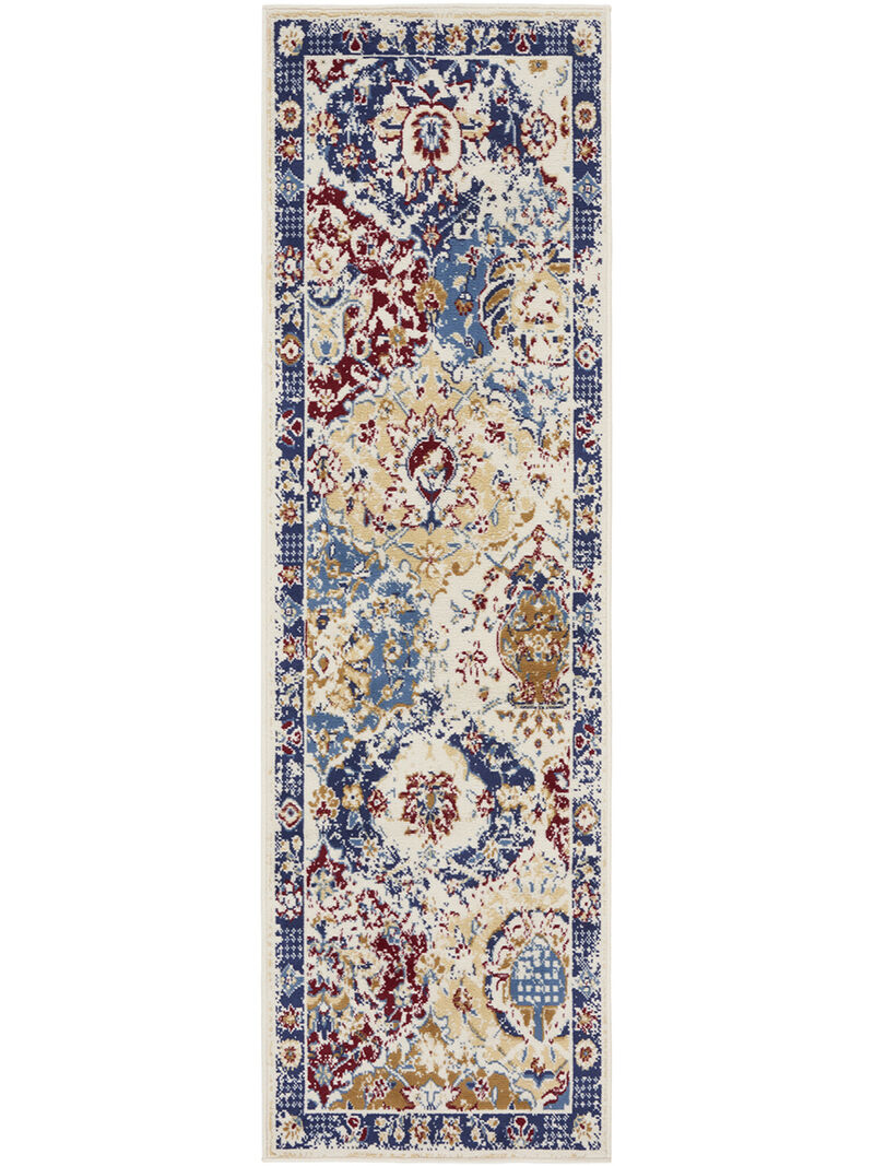 Grafix GRF31 Turquoise/Multicolor 2'3" x 12' Rug