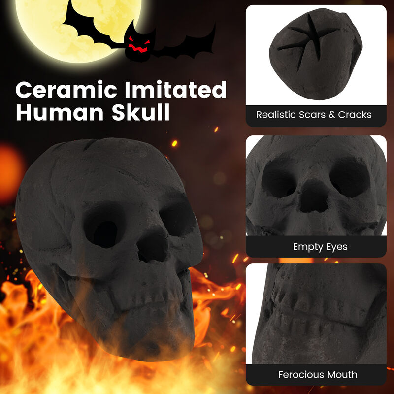 Halloween Fire Pit Skull Halloween Decoration