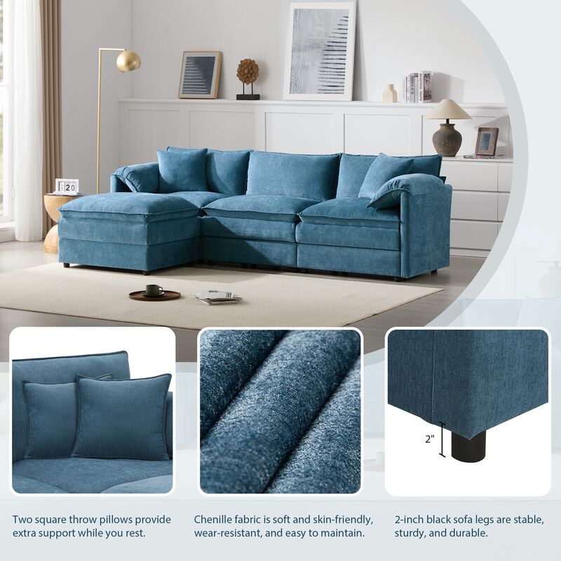Cepbis L-Shaped Modular Cloud Sectional Sofa image number 6