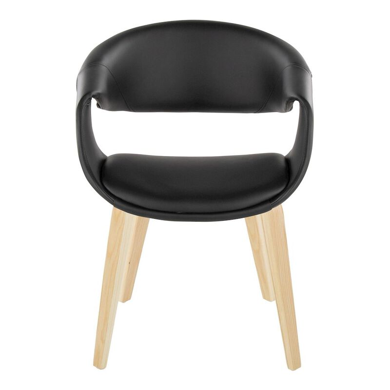 LumiSource Curvo Upholstered Chair - Set of 2