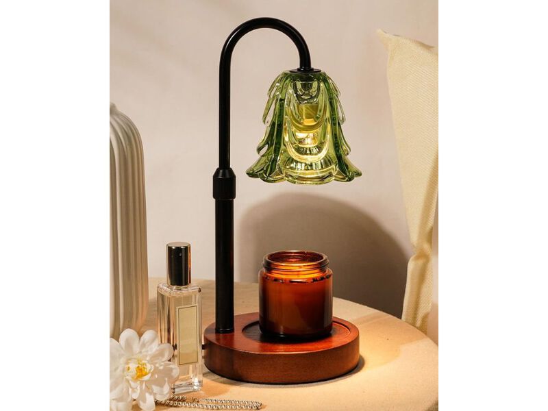 Small Candle Warmer Lamp Green with Timer Dimmable Adjustable Wax Melt Lamp image number 1