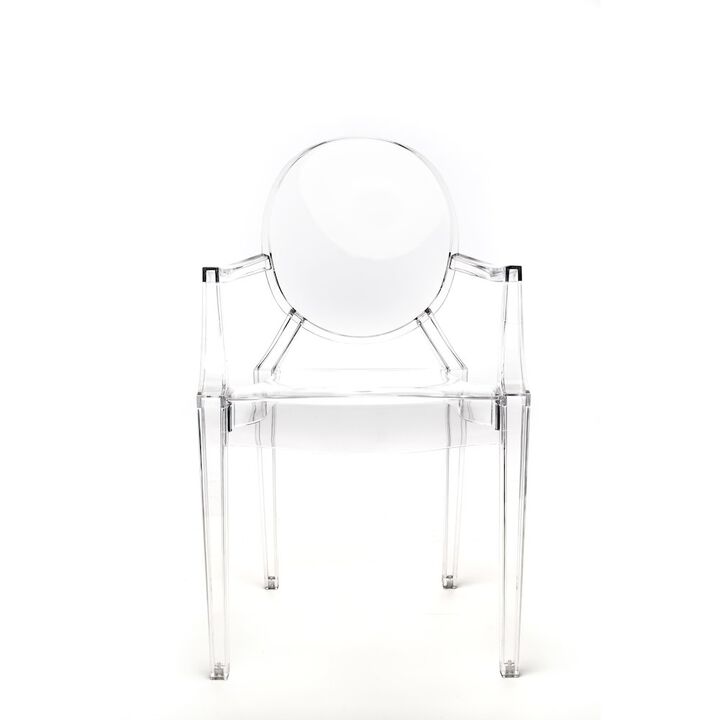 Commercial Seating Products Kage kids side chair with Arms, Clear